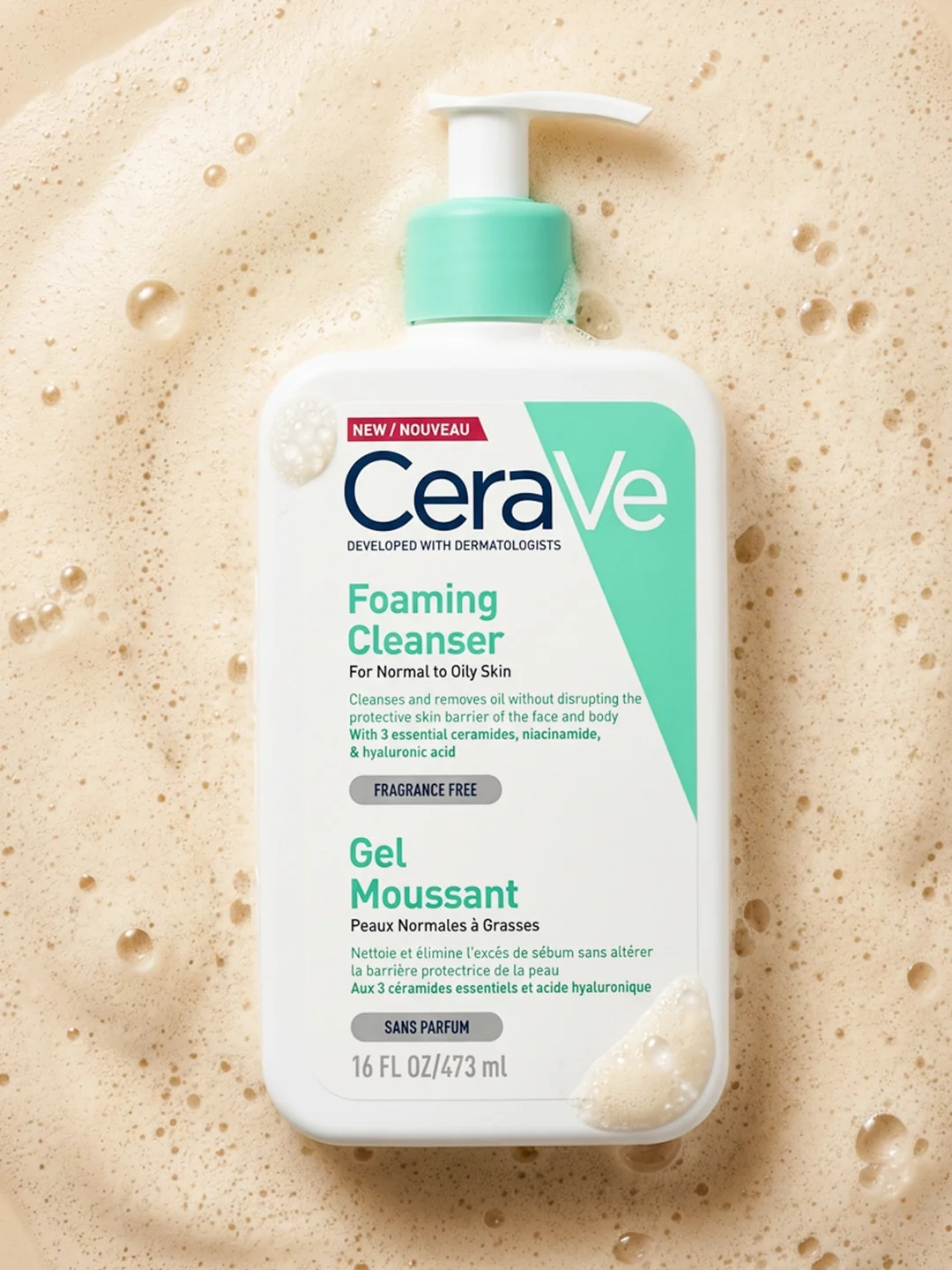 Cerave Foaming Cleanser For Normal To Oily Skin 473ml - Image 3