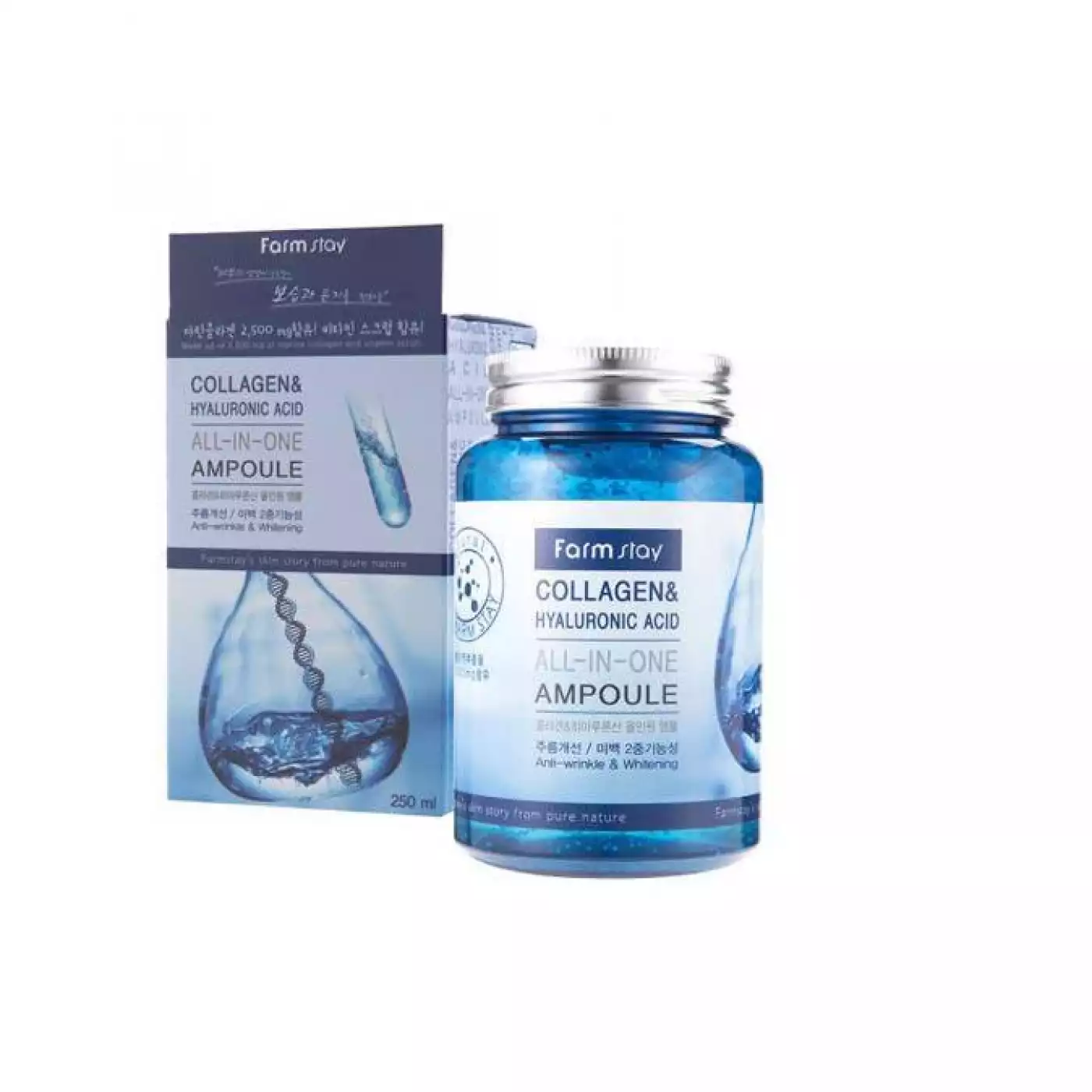Farm stay Collagen Hyaluronic Acid All In One Ampoule 250ml - Image 2