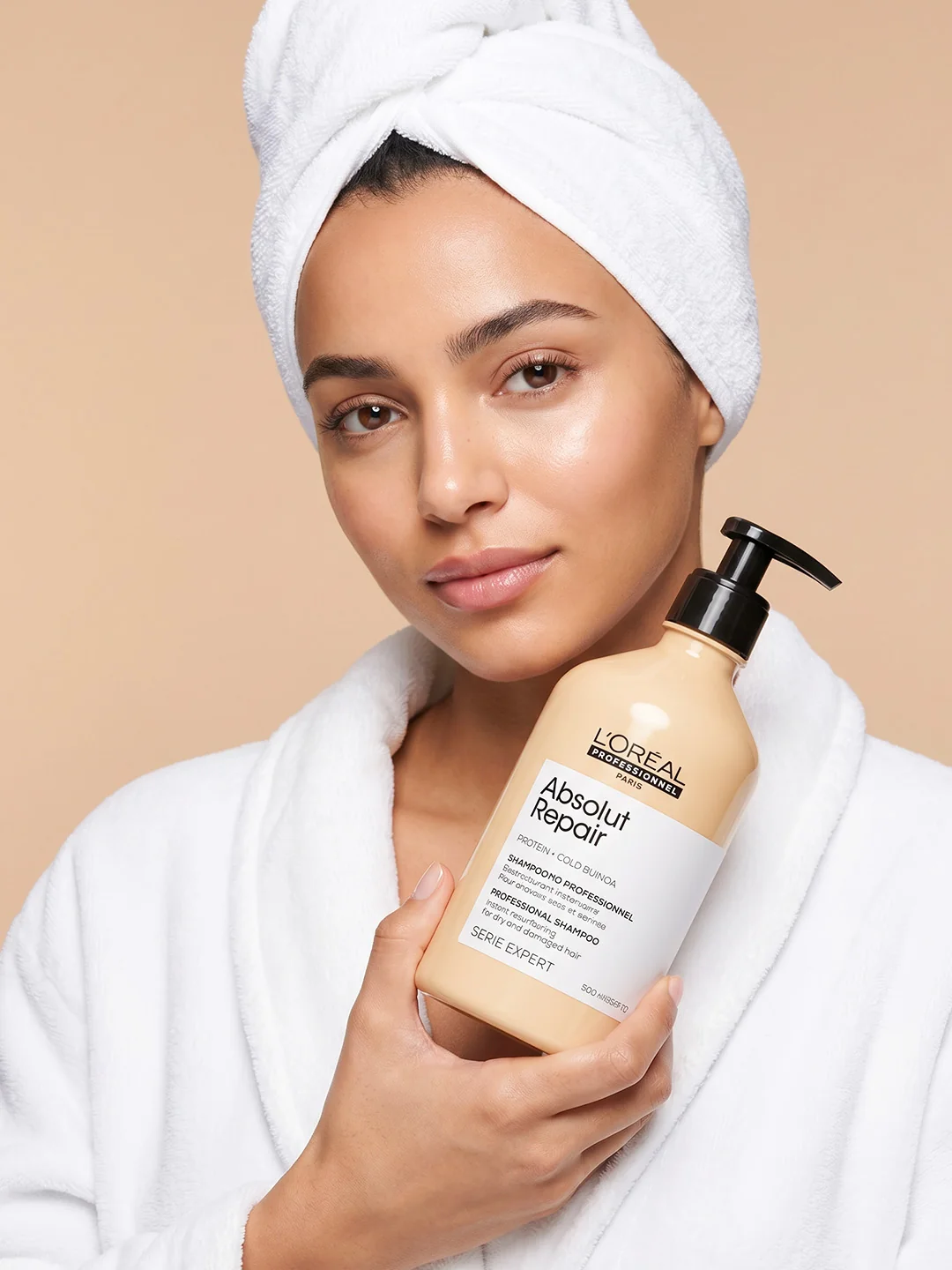 L’Oréal Professional – Absolut Repair Protein + Gold Quinoa Shampoo (500 ml) - Image 3