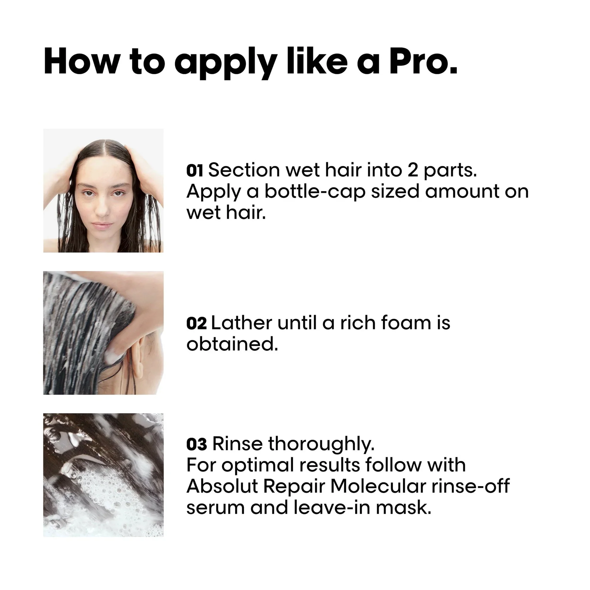 L'Oréal Professionnel Absolut Molecular Shampoo 300ml - Image 3