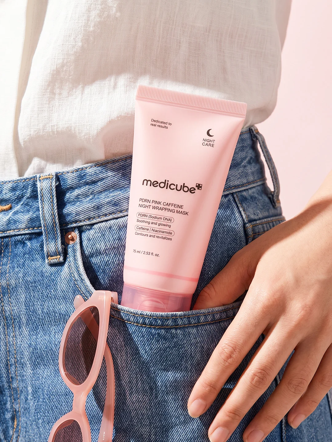 Medicube PDRN Pink Caffeine Night Wrapping Mask 75 ML - Image 4