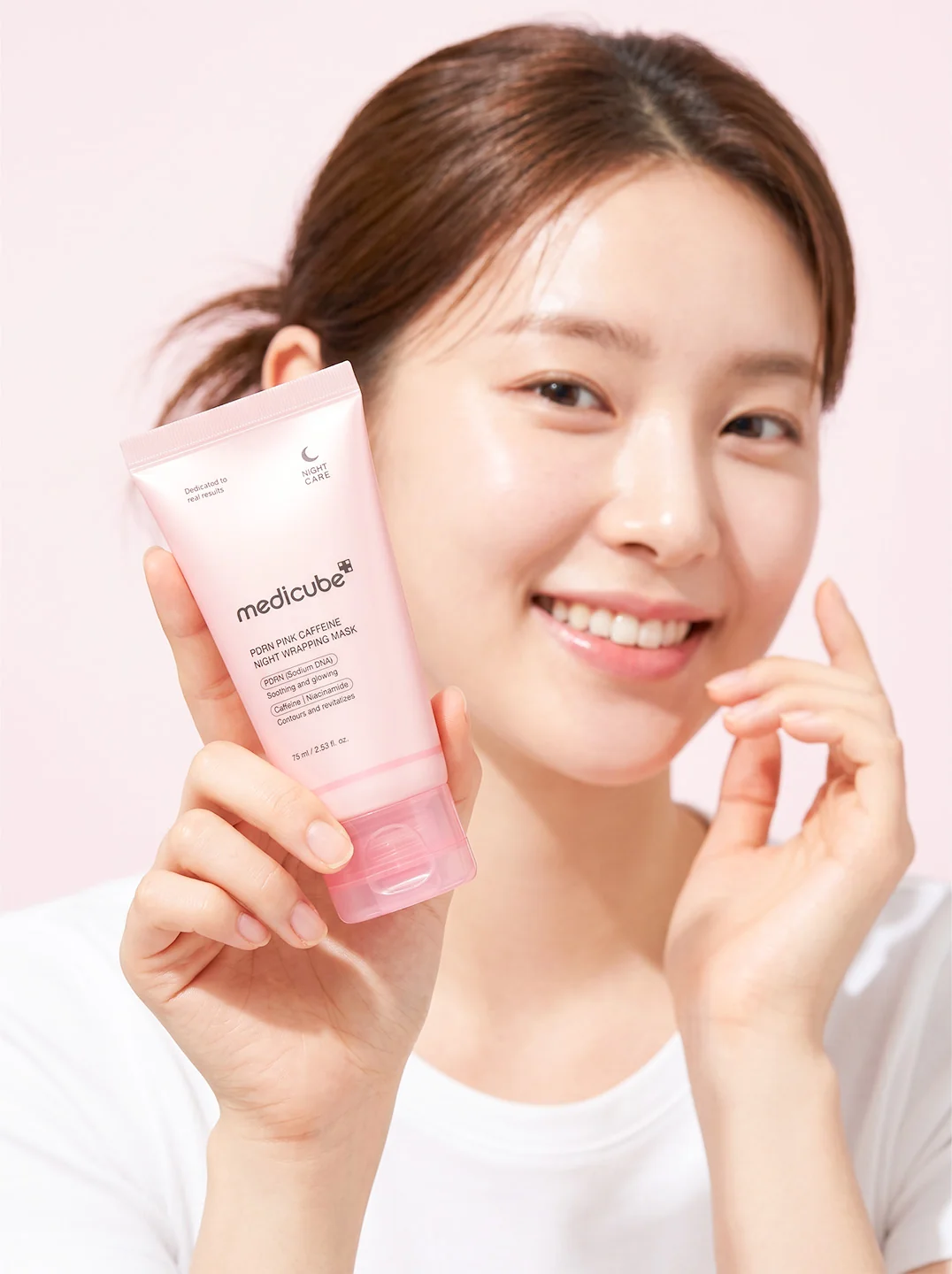 Medicube PDRN Pink Caffeine Night Wrapping Mask 75 ML - Image 8